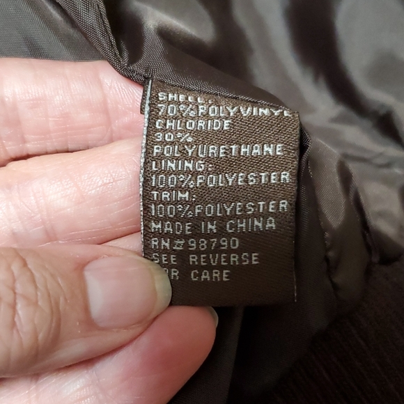 Adorable Dollhouse brown pleather bomber jacket - Picture 10 of 11